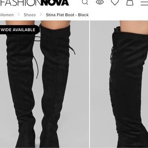 Flat thigh high boots
